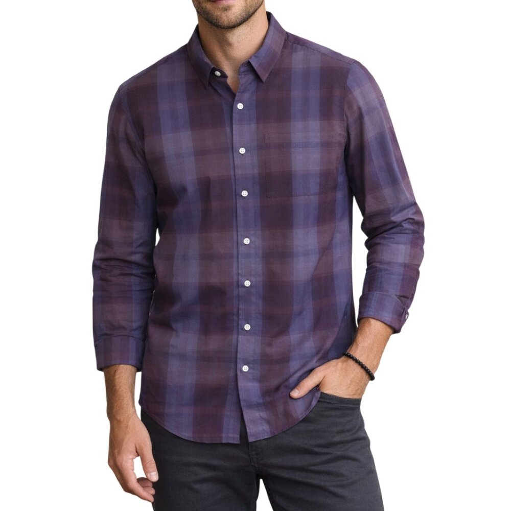 RHONE Red Plaid Long Sleeve Button Down Shirt Medium